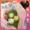 12+ bó hoa tulip bằng len handmade giá tốt, dễ thương số 1